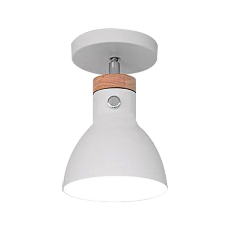 Groen/Wit/Grijze halfinbouwlamp met kap Scandinavisch metaal 1-lamps halfinbouwplafondlamp voor binnen Clearhalo