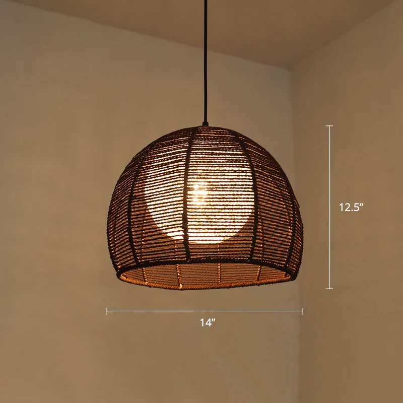 Handgemaakte hanglamp, eigentijds henneptouw, enkel restaurant, hanglamp Clearhalo