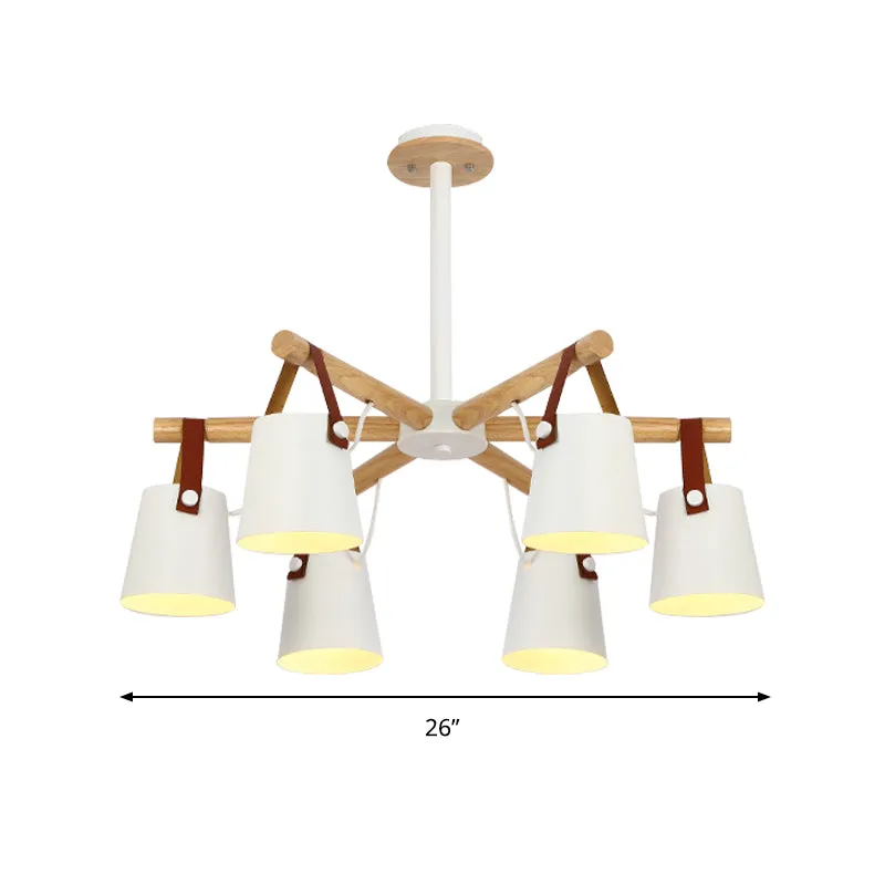 Hangende emmervormige kroonluchter Scandinavische Macaron metalen hanglamp voor keuken Clearhalo