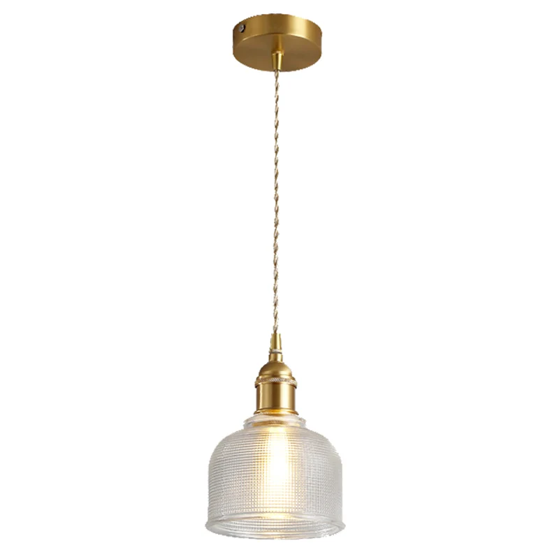Hangende plafondlamp met glazen koepel, moderne stijl, gouden ophanghanger voor slaapkamer Clearhalo