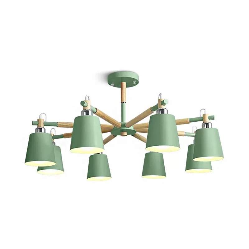 Hanglamp emmervorm, 8 koppen, metalen kroonluchter voor woonkamer, restaurant Clearhalo