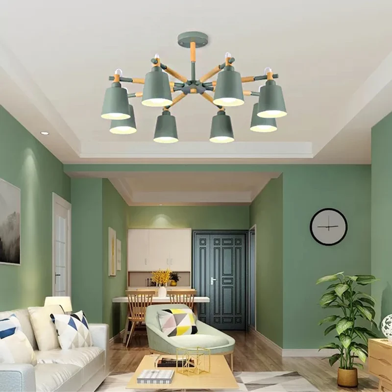 Hanglamp emmervorm, 8 koppen, metalen kroonluchter voor woonkamer, restaurant Clearhalo