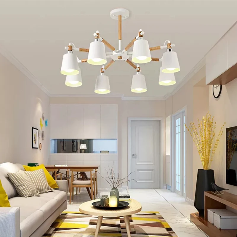 Hanglamp emmervorm, 8 koppen, metalen kroonluchter voor woonkamer, restaurant Clearhalo