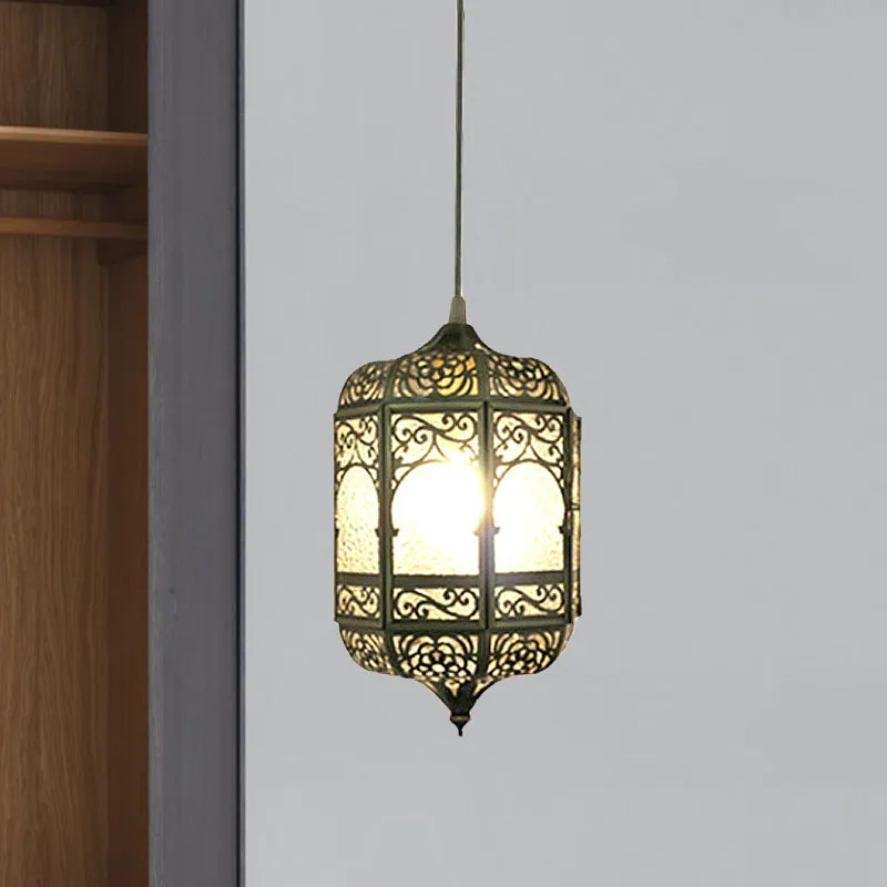 Hanglamp met antieke ton, metalen hangende plafondlamp met 1 lamp messing voor gang Clearhalo