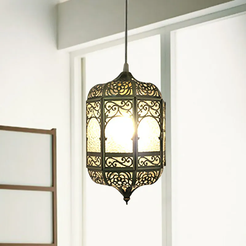 Hanglamp met antieke ton, metalen hangende plafondlamp met 1 lamp messing voor gang Clearhalo