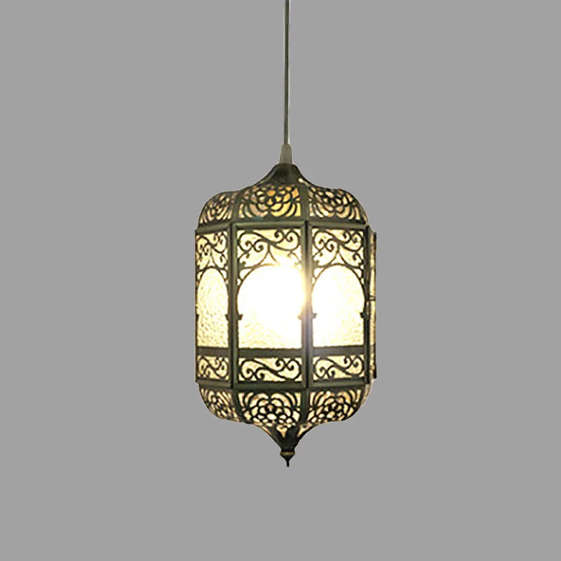Hanglamp met antieke ton, metalen hangende plafondlamp met 1 lamp messing voor gang Clearhalo