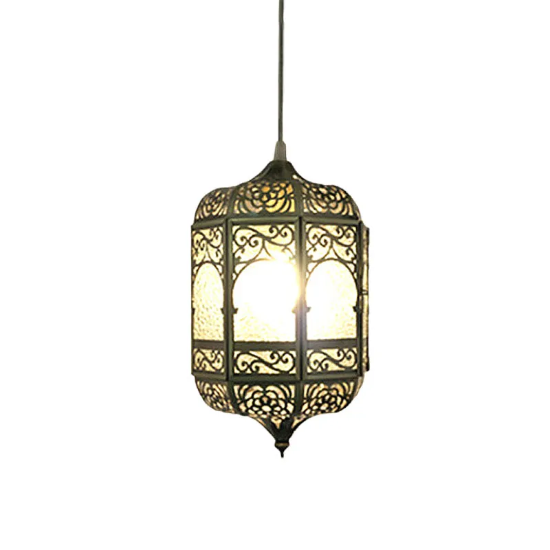 Hanglamp met antieke ton, metalen hangende plafondlamp met 1 lamp messing voor gang Clearhalo