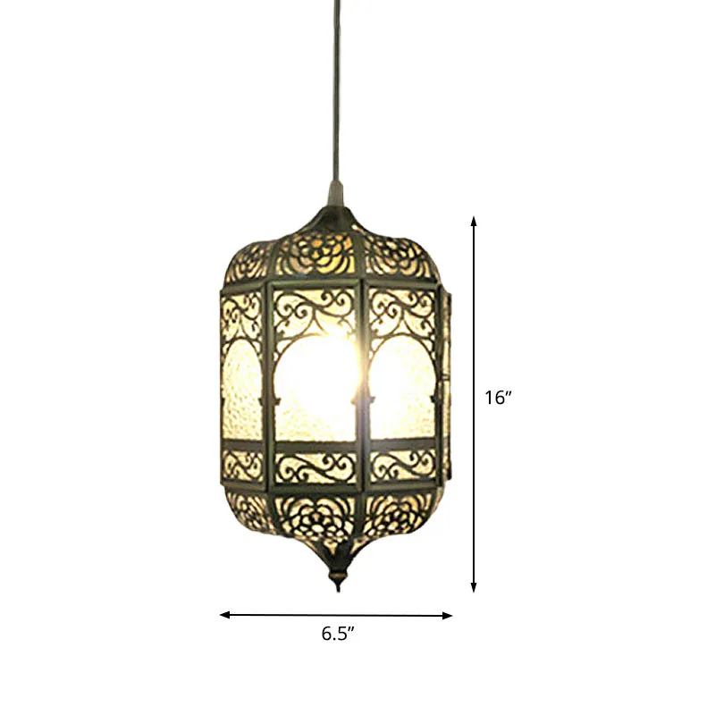 Hanglamp met antieke ton, metalen hangende plafondlamp met 1 lamp messing voor gang Clearhalo