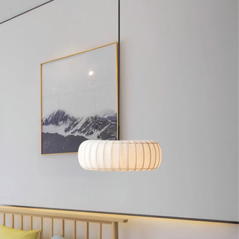 Hanglamp met geribbeld wiel, eenvoudig 3 lampen, witte hangende kroonluchter boven tafel Clearhalo