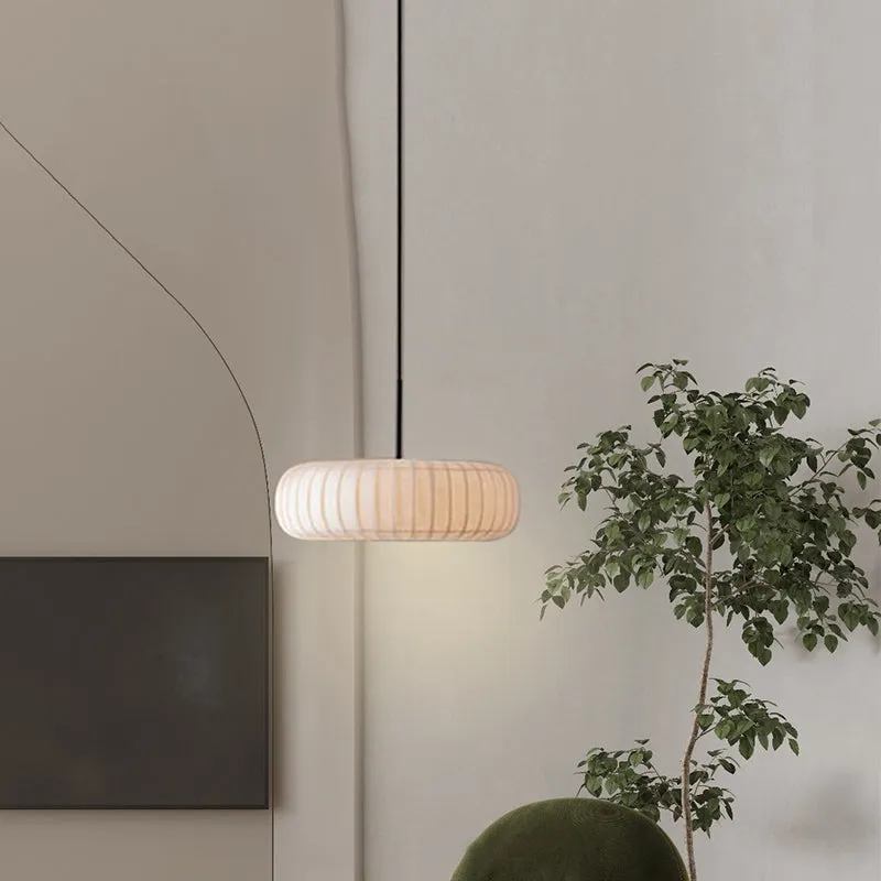 Hanglamp met geribbeld wiel, eenvoudig 3 lampen, witte hangende kroonluchter boven tafel Clearhalo