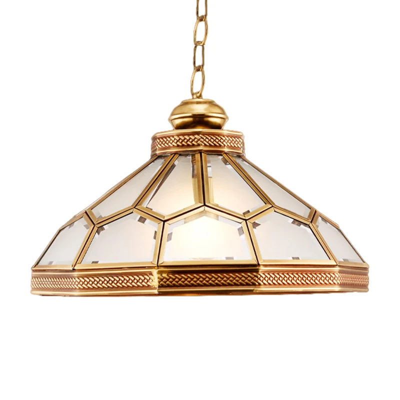 Hanglamp met 1 kop, traditionele kom, mat wit glas, hangende verlichtingsarmatuur goud voor woonkamer Clearhalo