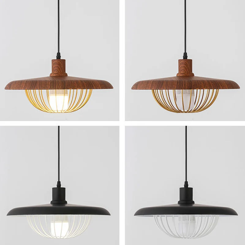 Hanglamp moderne stijl, draadkooi, neerwaartse verlichtingshanger met metalen kap Clearhalo