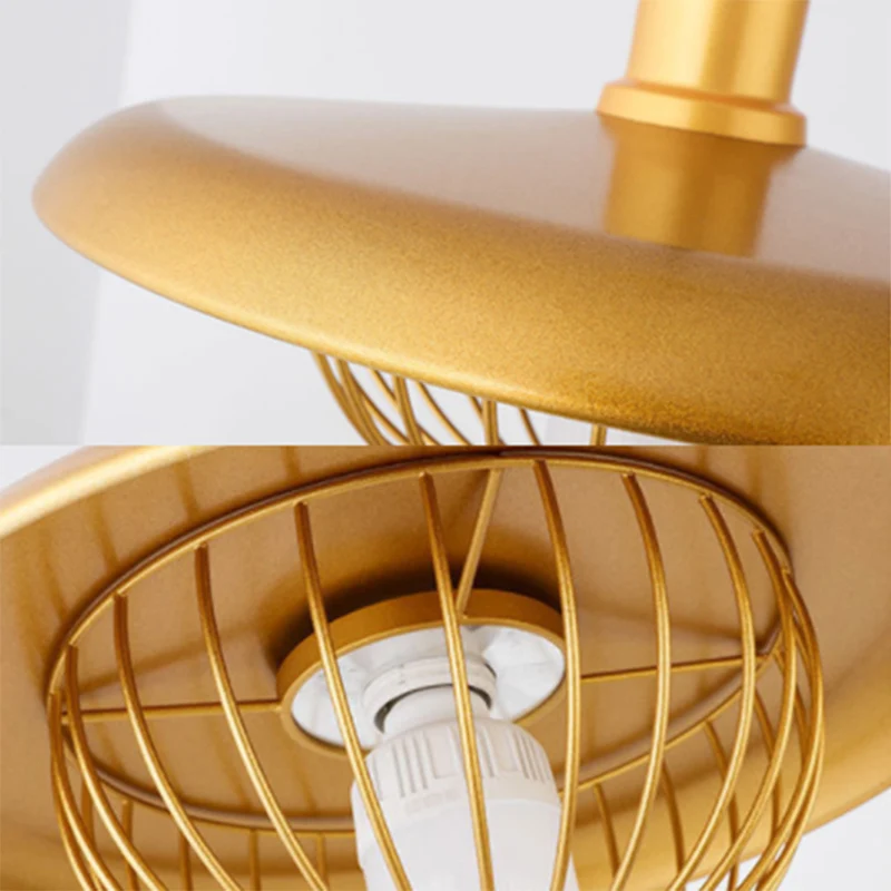 Hanglamp moderne stijl, draadkooi, neerwaartse verlichtingshanger met metalen kap Clearhalo