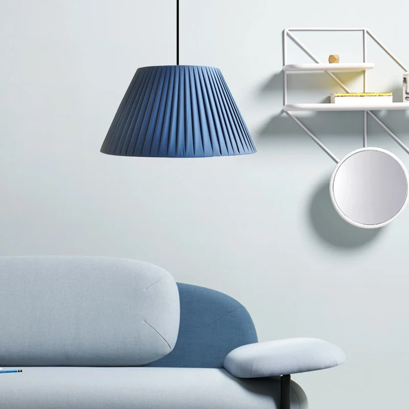 Hanglamp Scandinavische stijl, opvouwbare, taps toelopende kap, 1 lamp, stoffen hanglamp voor restaurant Clearhalo