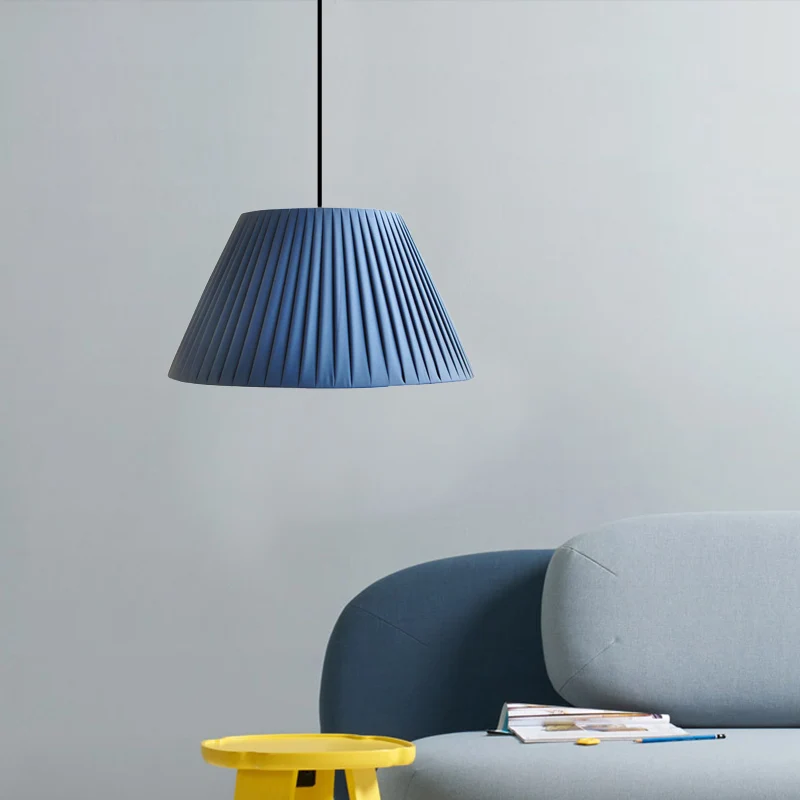 Hanglamp Scandinavische stijl, opvouwbare, taps toelopende kap, 1 lamp, stoffen hanglamp voor restaurant Clearhalo