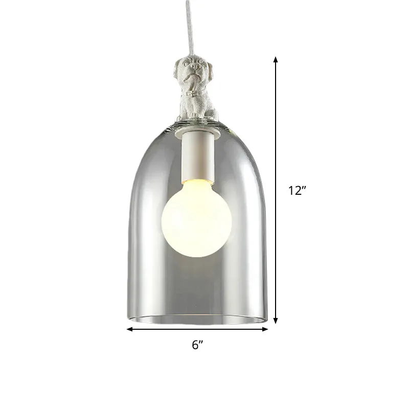 Hanglamp van transparant glas met Bird One Light moderne hanglamp wit Clearhalo