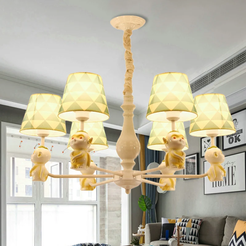 Hanglampen met taps toelopende kap, Scandinavische hangende hanglampen geel voor de woonkamer Clearhalo