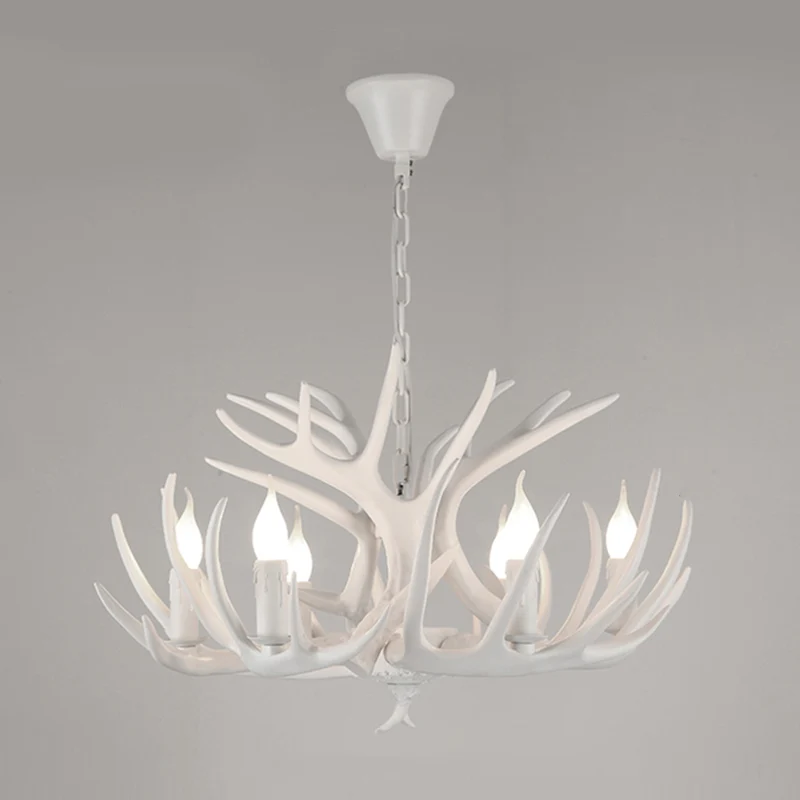 Hars kaars hanglamp landelijke stijl restaurantkroonluchter met gewei-deco Clearhalo