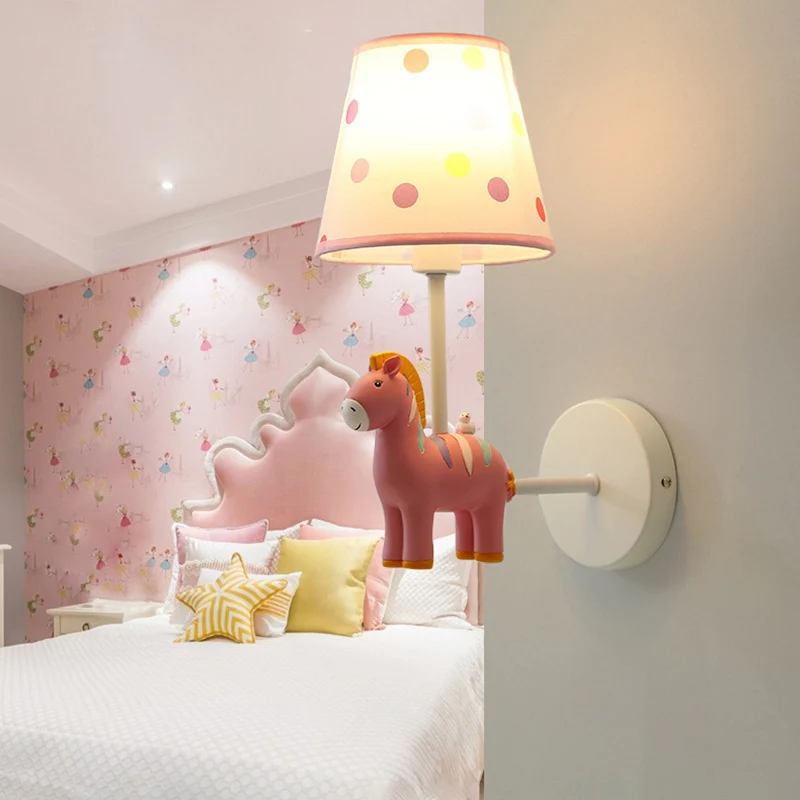 Hars Zebra Wandlamp Kinderstijl Enkele wandlamp met Empire Schaduw voor kinderkamer Clearhalo