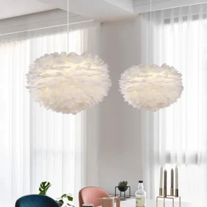 Hartvormige slaapkamer hangende plafondlamp Metalen hangende hanglamp Scandinavische stijl wit Clearhalo