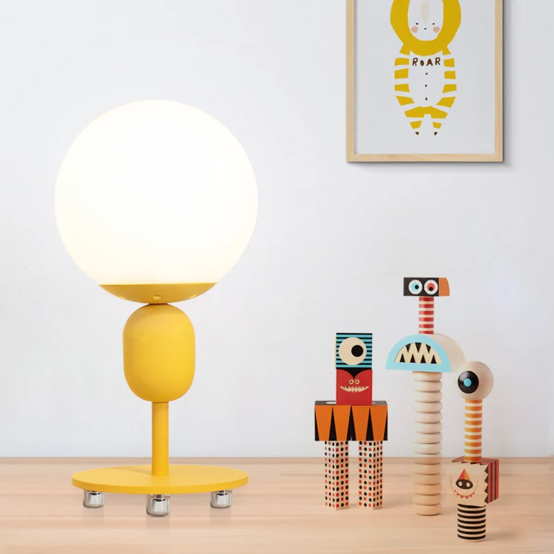 1 Head Orb Shade Leeslamp Moderne oogverzorgende bureaulamp voor kinderslaapkamer Clearhalo