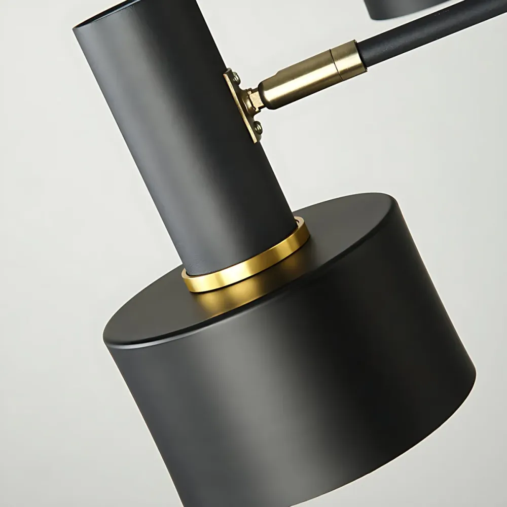 Hedendaagse cilinderschaduwkroonluchter Metaal 6-lichts monochrome hanglamp voor hotel Clearhalo