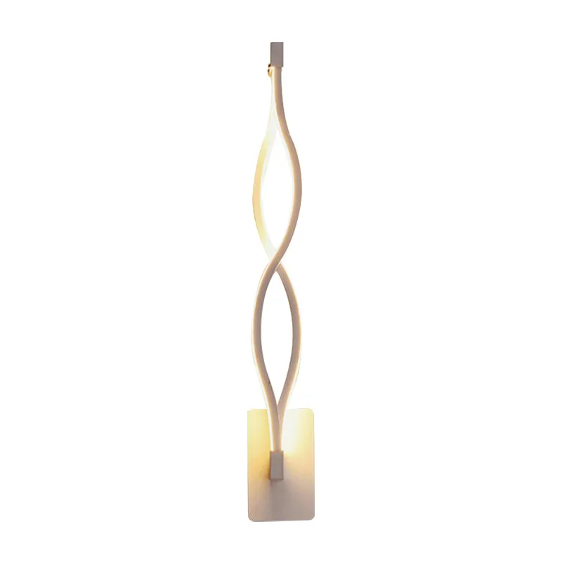 Hedendaagse LED-wandverlichting Zwart/wit ronde schanslamp met acrylkap, warm/wit licht Clearhalo