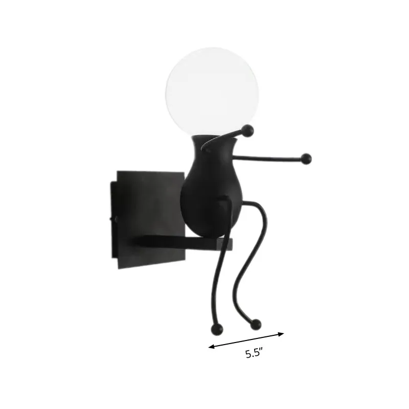 Hedendaagse Robot Wandkandelaar Metaal Eén Hoofd Kale Lamp Wandlamp voor Gang Clearhalo