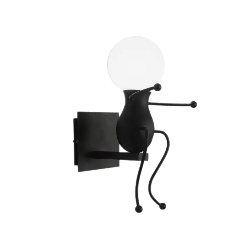 Hedendaagse Robot Wandkandelaar Metaal Eén Hoofd Kale Lamp Wandlamp voor Gang Clearhalo