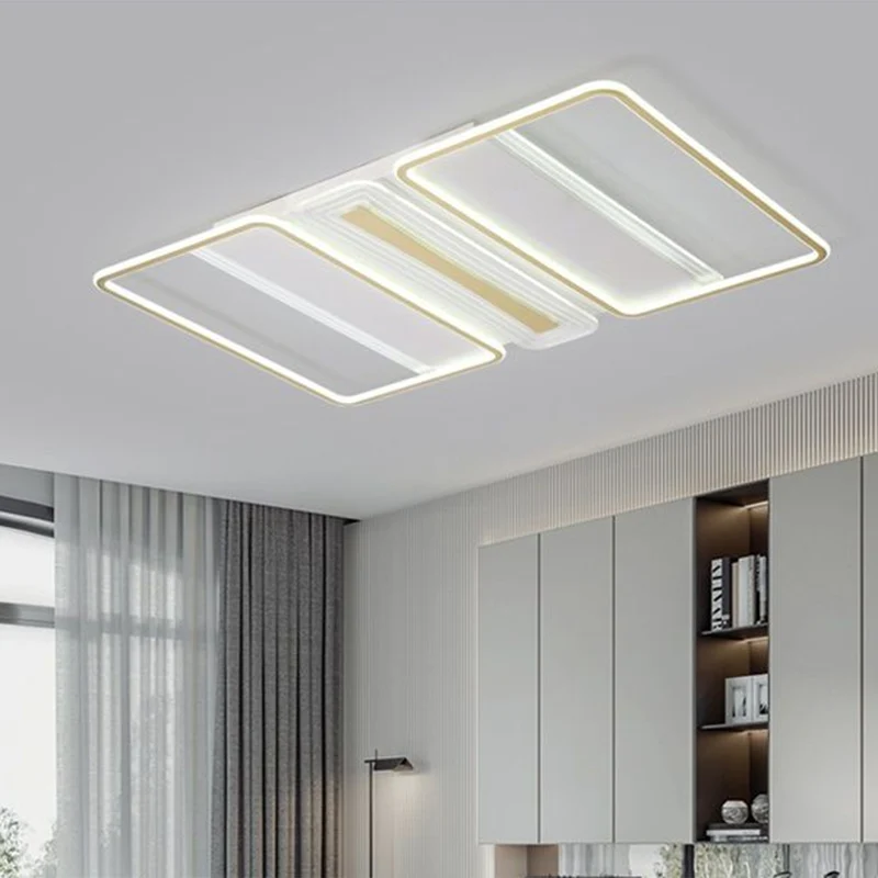 Helder acryl rechthoek semi-inbouw moderne stijl LED wit dichtbij plafondlamp warm/wit licht Clearhalo