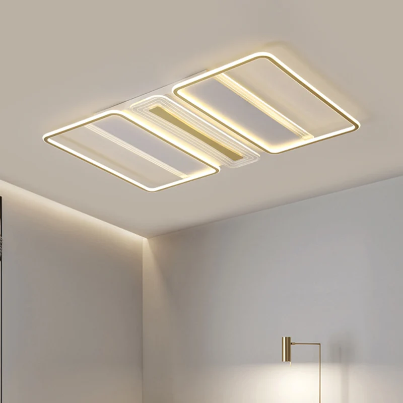 Helder acryl rechthoek semi-inbouw moderne stijl LED wit dichtbij plafondlamp warm/wit licht Clearhalo