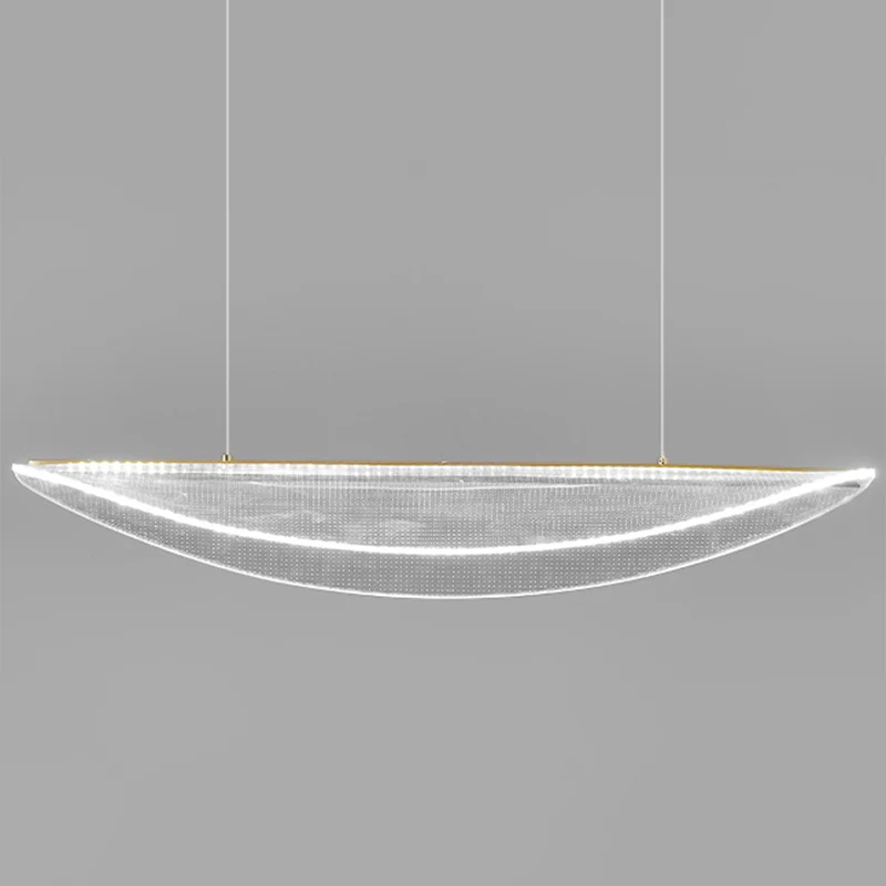 Helder bladvormig eilandlicht Eenvoud Acryl LED-hanglamp voor eetkamer Clearhalo