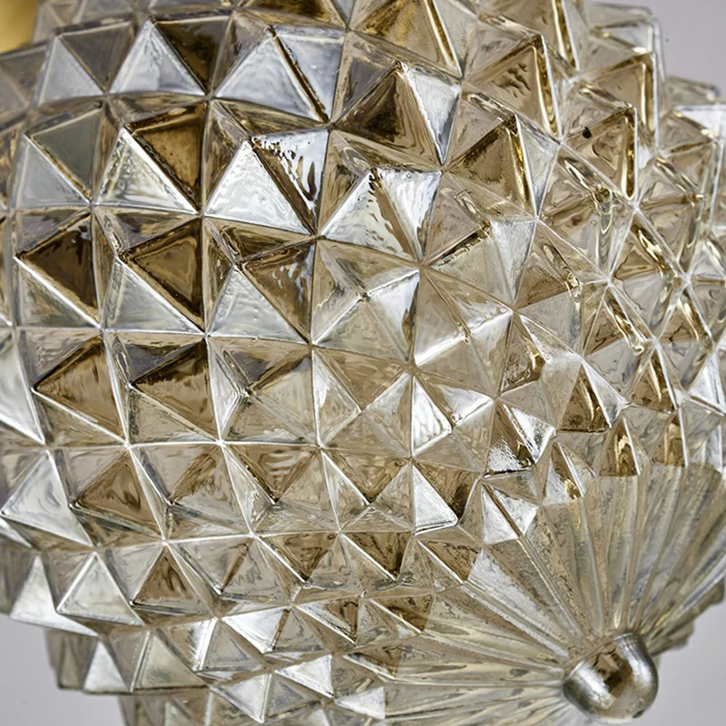 Helder glas ananas plafond armatuur minimalistisch 1 kop messing inbouwlamp voor gang Clearhalo