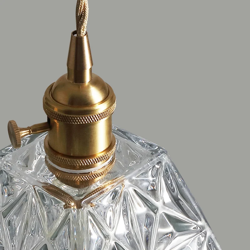 Helder glazen geschulpte hanglamp Eenvoud 1 lamp Eetkamer hanglamp Clearhalo