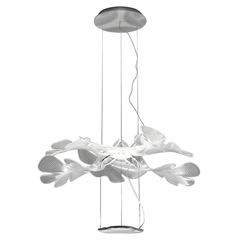 Heldere bloemenkroonluchter Art Deco acryl LED hangende plafondlamp voor woonkamer Clearhalo