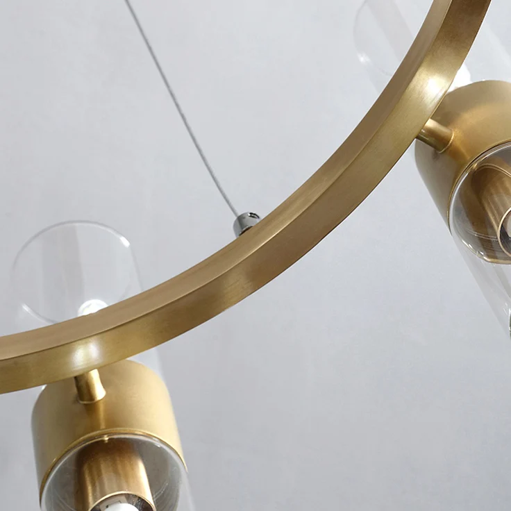 Heldere cilindrische schaduw kroonluchter 6/16 lichten Post moderne glazen hangende hanglamp Clearhalo