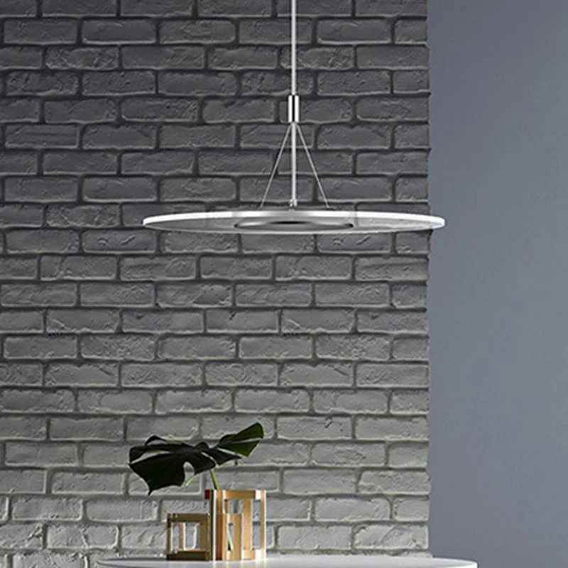 Heldere Disc Drop Hanger Eenvoud LED Acryl Hangende Plafondlamp voor Eetkamer Clearhalo