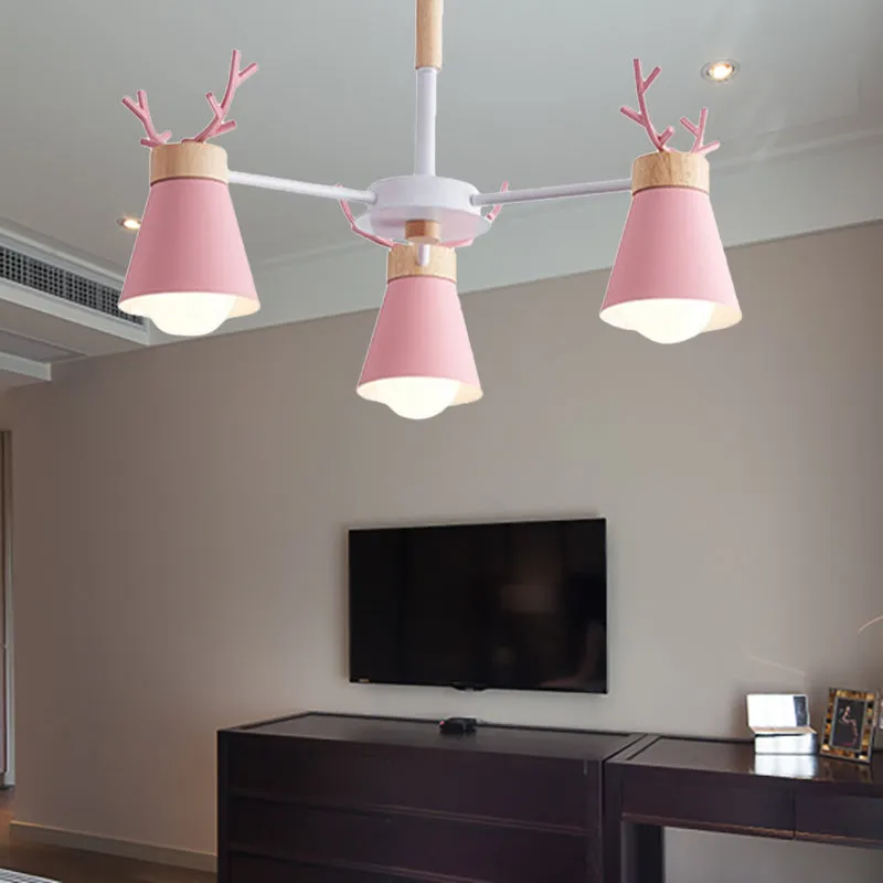 Hertenhoorn kinderkamer verlichting hanger kroonluchter ijzer moderne mode hangende kroonluchter Clearhalo