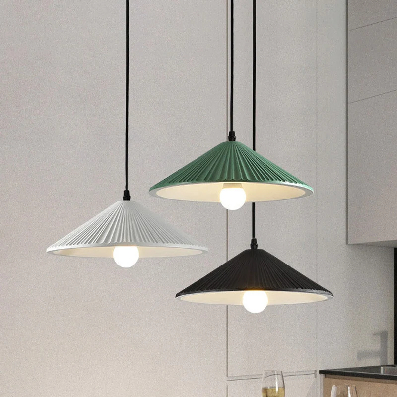 Hoed Plafond Hanglamp Modernisme Hars 1 Licht 8"/12.5"/16" Dia Grijs/Wit/Zwart Hanglamp Kit Clearhalo