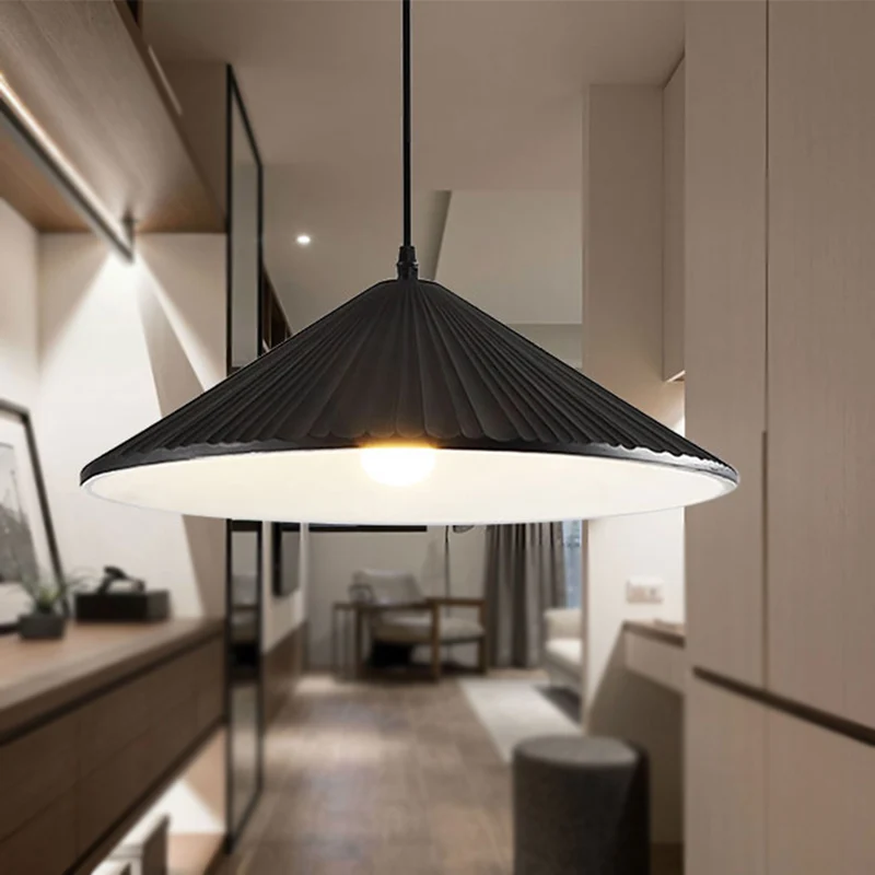 Hoed Plafond Hanglamp Modernisme Hars 1 Licht 8"/12.5"/16" Dia Grijs/Wit/Zwart Hanglamp Kit Clearhalo