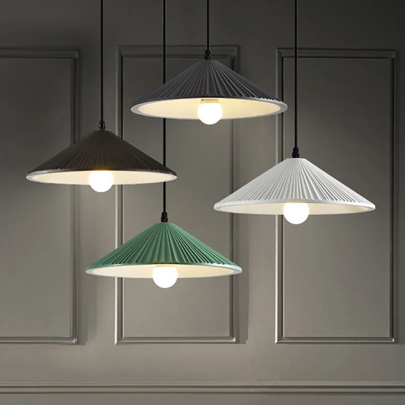 Hoed Plafond Hanglamp Modernisme Hars 1 Licht 8"/12.5"/16" Dia Grijs/Wit/Zwart Hanglamp Kit Clearhalo