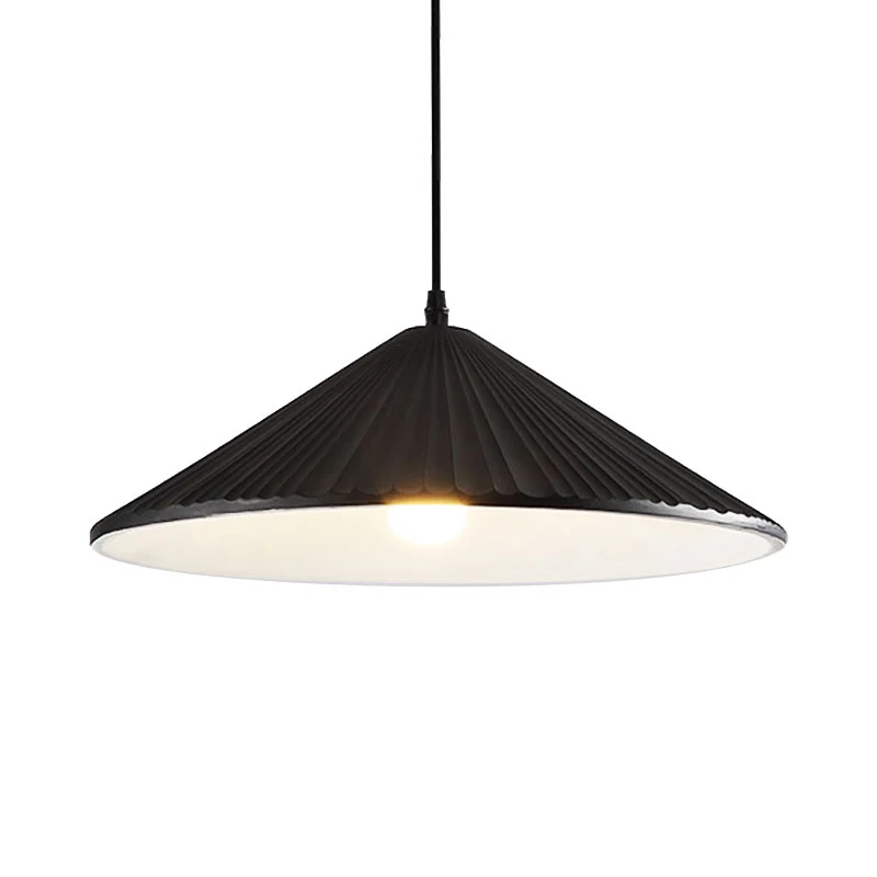 Hoed Plafond Hanglamp Modernisme Hars 1 Licht 8"/12.5"/16" Dia Grijs/Wit/Zwart Hanglamp Kit Clearhalo