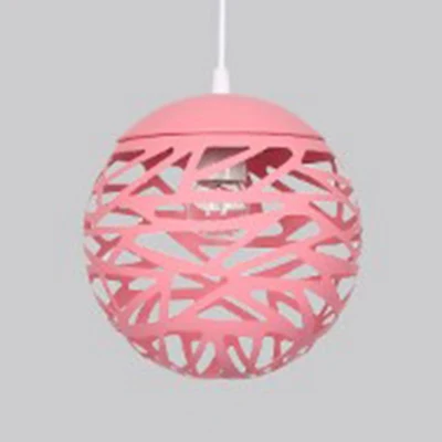Holle bol-hanglamp voor kinderkamer, metaal, 1 kop, moderne snoepkleurige hanglamp Clearhalo