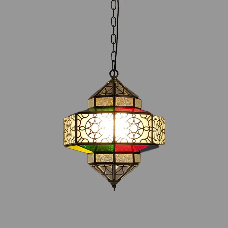 1 hoofd hangende verlichting Art Deco lantaarn metalen hanglamp zwart voor keuken Clearhalo