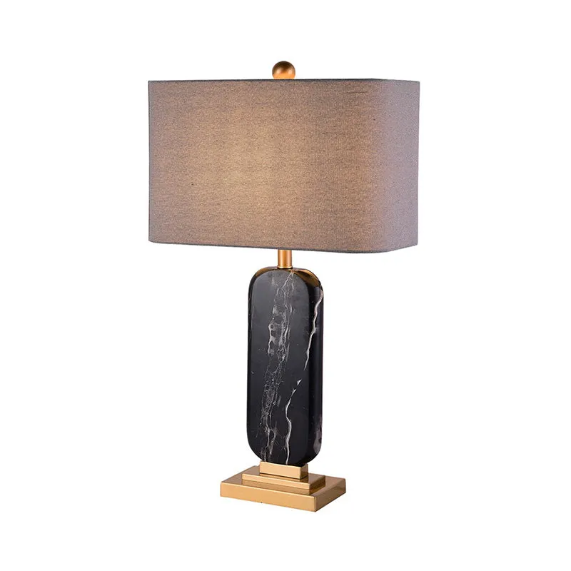 1 hoofd schaduwrijke taakverlichting hedendaagse stoffen kleine bureaulamp zwart voor nachtkastje Clearhalo