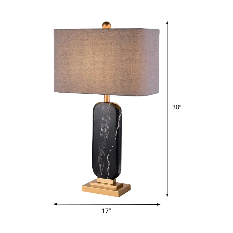 1 hoofd schaduwrijke taakverlichting hedendaagse stoffen kleine bureaulamp zwart voor nachtkastje Clearhalo