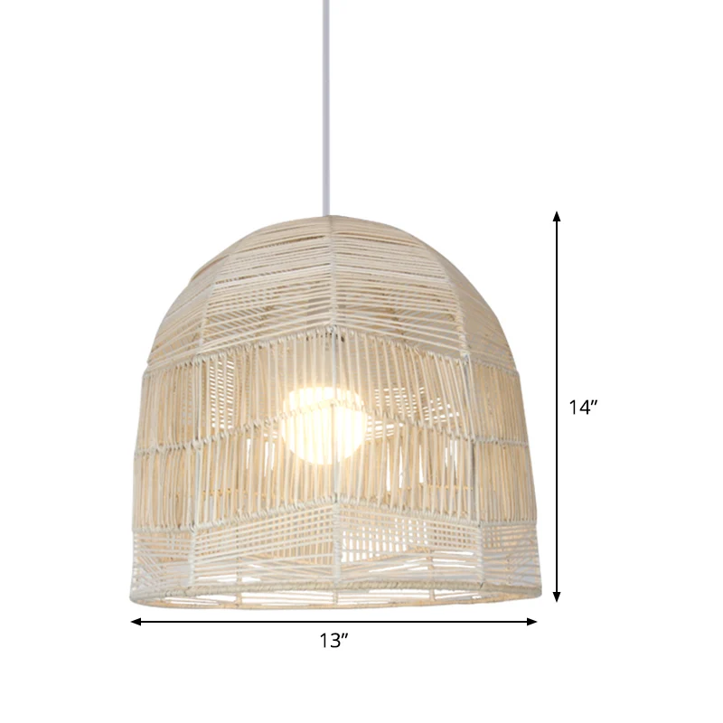 1 hoofdmand hanglamp Chinese bamboe plafondophanglamp hout voor restaurant Clearhalo