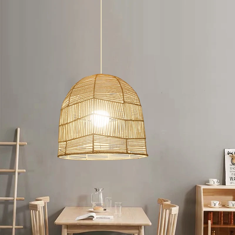 1 hoofdmand hanglamp Chinese bamboe plafondophanglamp hout voor restaurant Clearhalo
