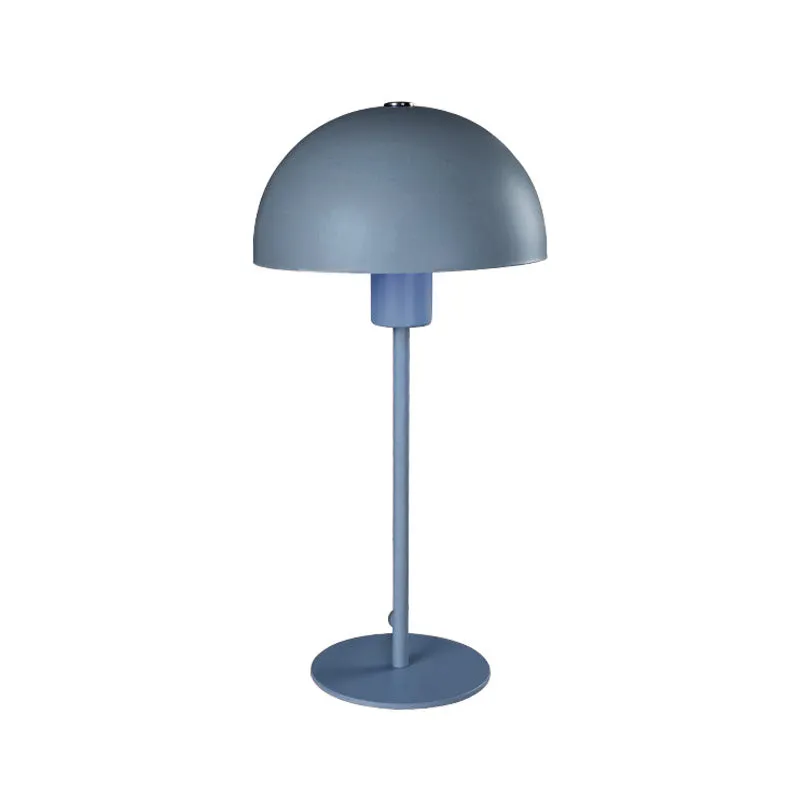 1 hoofdstudietaakverlichting Mocaron blauw kleine bureaulamp met halfronde metalen kap Clearhalo