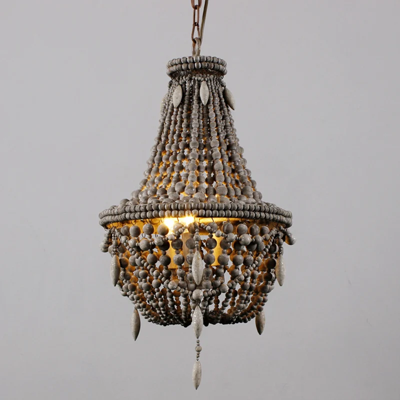 Houten mand schaduw kroonluchter licht land 3 lampen woonkamer hanglamp Clearhalo